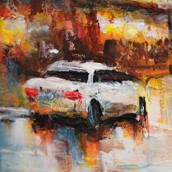 The painting "Space and Rhythm" - architecture with an atmosphere of movement