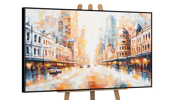 The painting "Space and Rhythm" - architecture with an atmosphere of movement