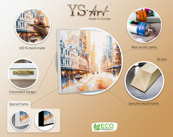 The painting "Space and Rhythm" - architecture with an atmosphere of movement