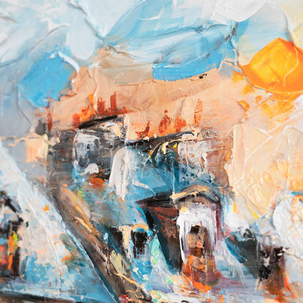 The painting "Coziness of Paris" - the romantic atmosphere of the city of lights