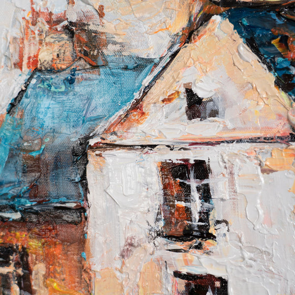 The painting "Coziness of Paris" - the romantic atmosphere of the city of lights