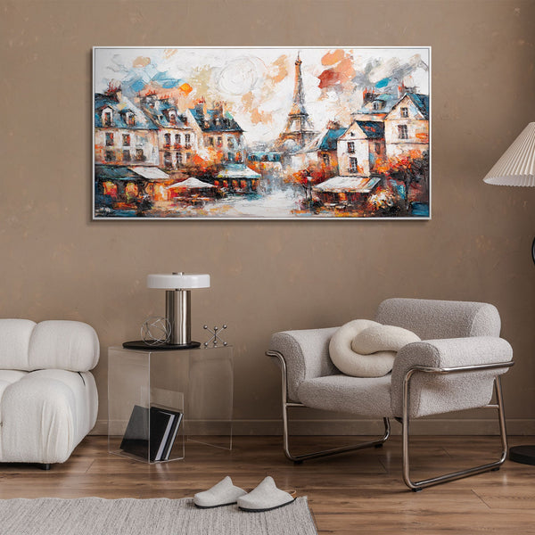 The painting "Coziness of Paris" - the romantic atmosphere of the city of lights