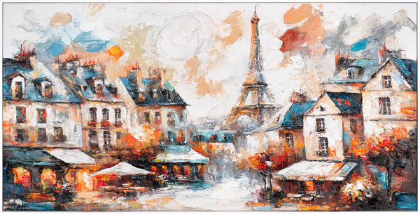 The painting "Coziness of Paris" - the romantic atmosphere of the city of lights