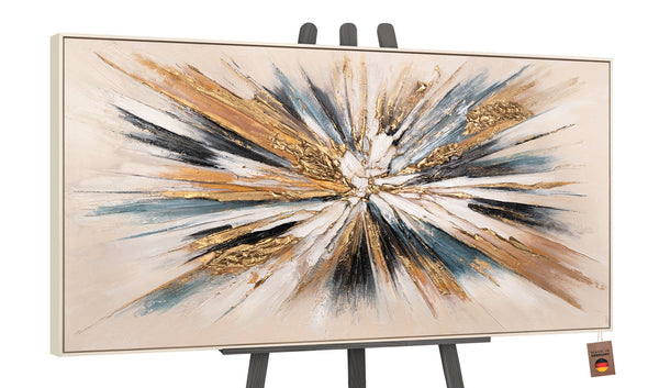 The painting "Impulse" is an abstract explosion of color and energy