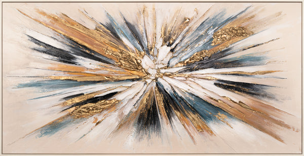The painting "Impulse" is an abstract explosion of color and energy