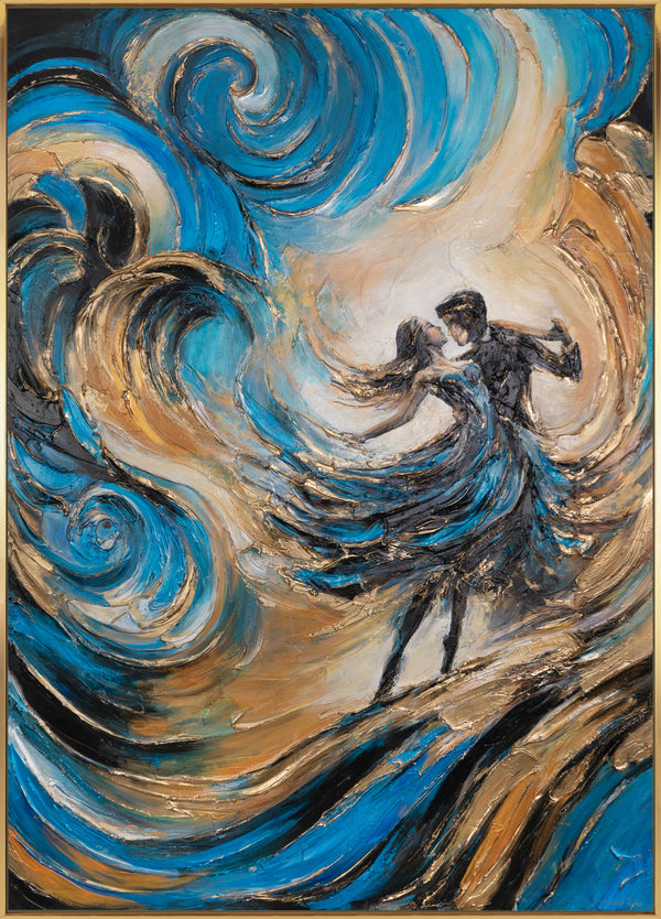 The painting "Fairytale Waltz" - lovers dancing