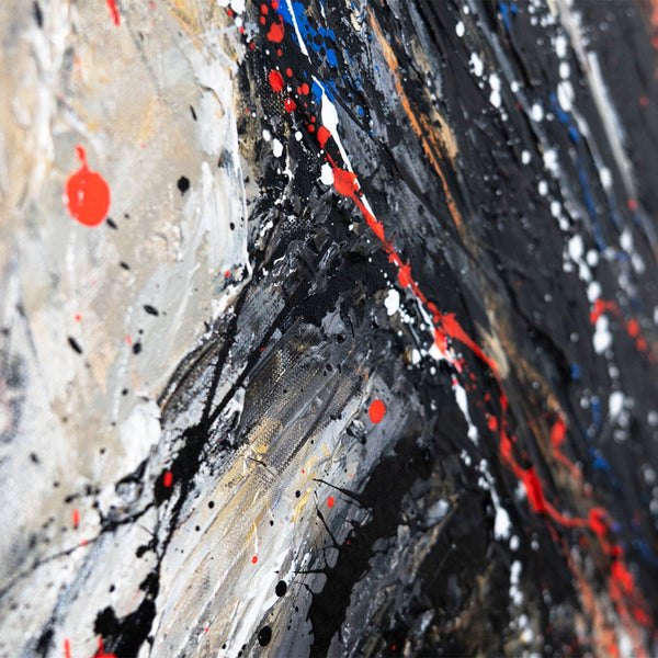 The painting "The Power Within" is an explosion of energy on canvas