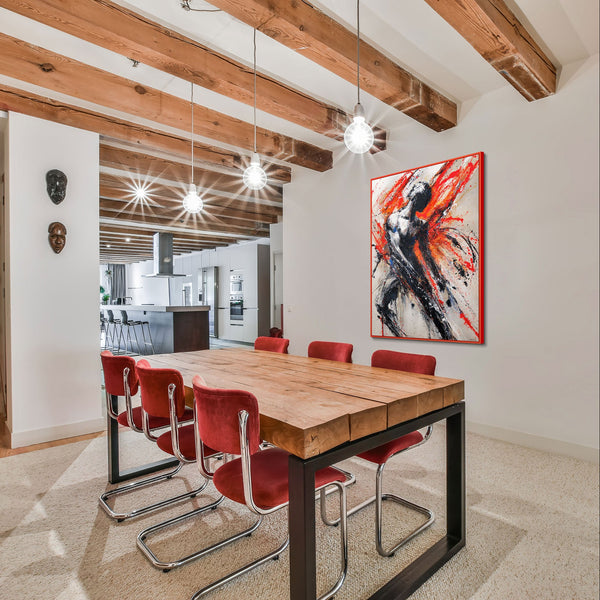 The painting "The Power Within" is an explosion of energy on canvas