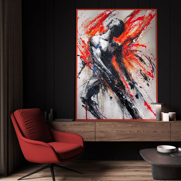 The painting "The Power Within" is an explosion of energy on canvas