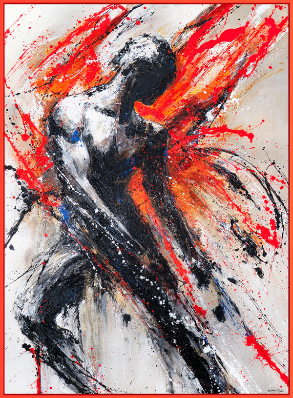 The painting "The Power Within" is an explosion of energy on canvas