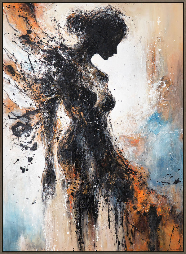 The painting "Element of Femininity" is an abstract feminine power