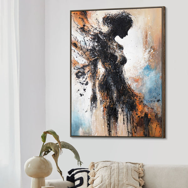 The painting "Element of Femininity" is an abstract feminine power