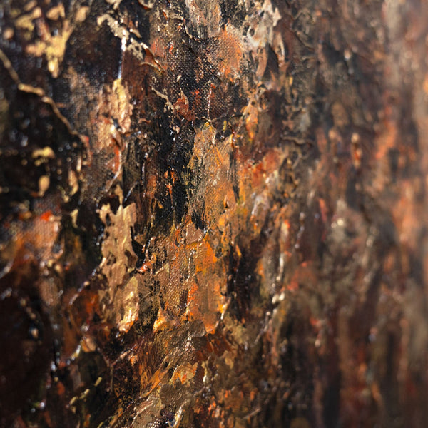 The painting "Forest Glow" - sunlight in the depths of the forest