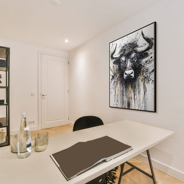 The painting "Untamed Spirit" is a symbol of strength and courage