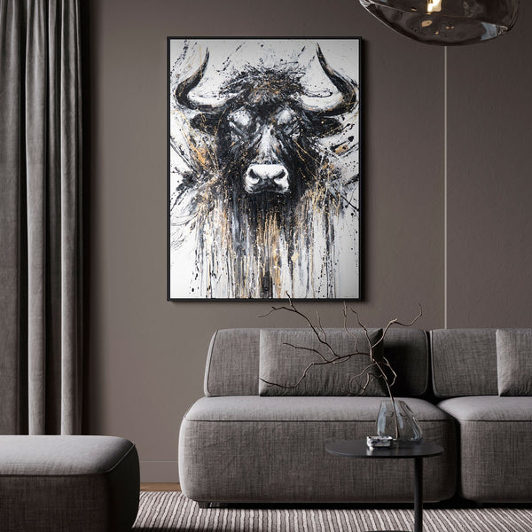 The painting "Untamed Spirit" is a symbol of strength and courage