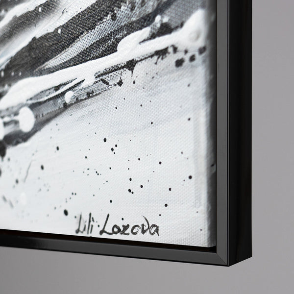 The painting "Kurdryashka" is a textured image of a sheep in monochrome
