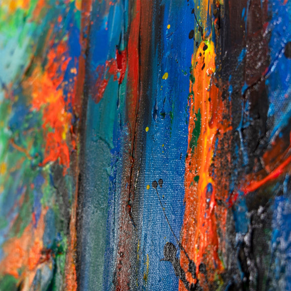 "Breathing Leaves" - a bright autumn painting on canvas