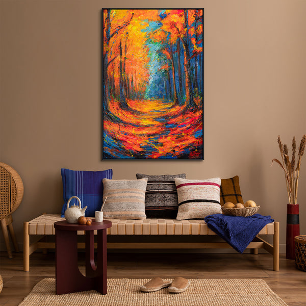 "Breathing Leaves" - a bright autumn painting on canvas