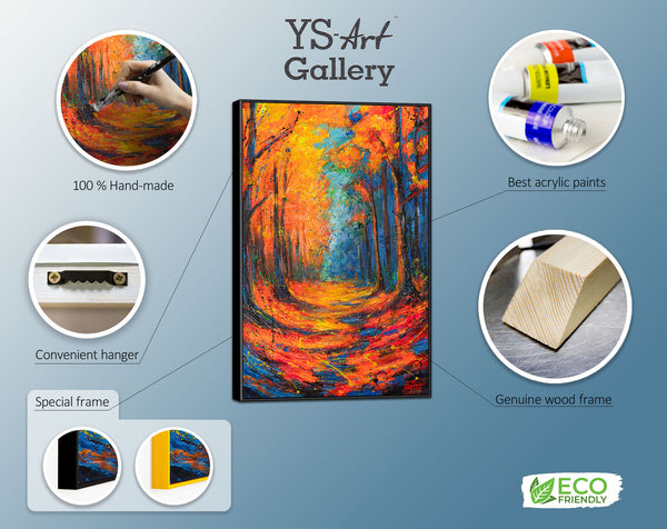 "Breathing Leaves" - a bright autumn painting on canvas
