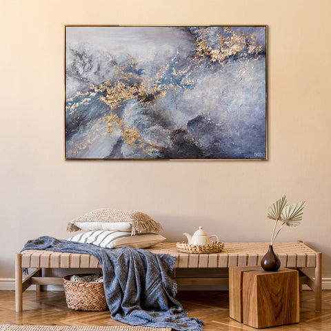 Abstract art for living room wall - Handpainted modern canvas "The Age of Renaissance"