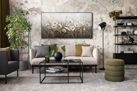 abstract flower painting framed wall art for living room
