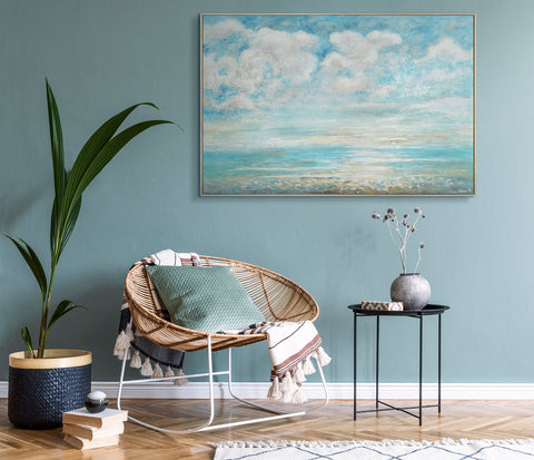 Large abstract wall art "Summer coolness"