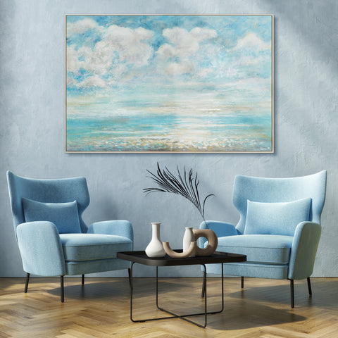 Large abstract wall art "Summer coolness"