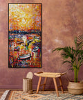 handmade wall decor abstract landscape