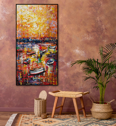 handmade wall decor abstract landscape