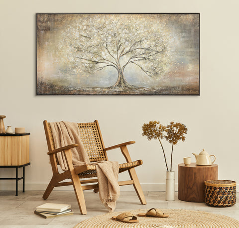 canvas art acrylic painting of trees