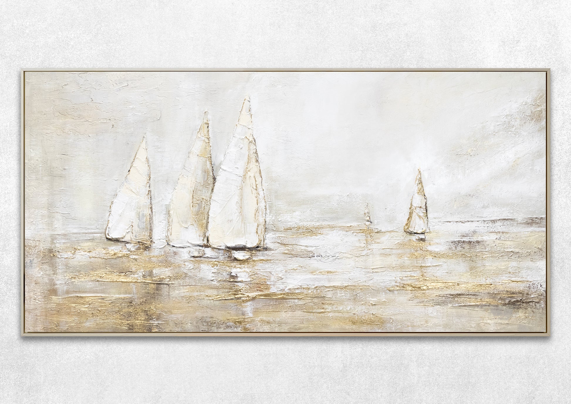 landscape artwork acrylic painting boat