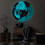 Space wall art - glow in the dark round canvas art "Golden Earth"