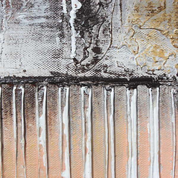 Painting "Golden Balance" - modern abstraction with texture and gold accents