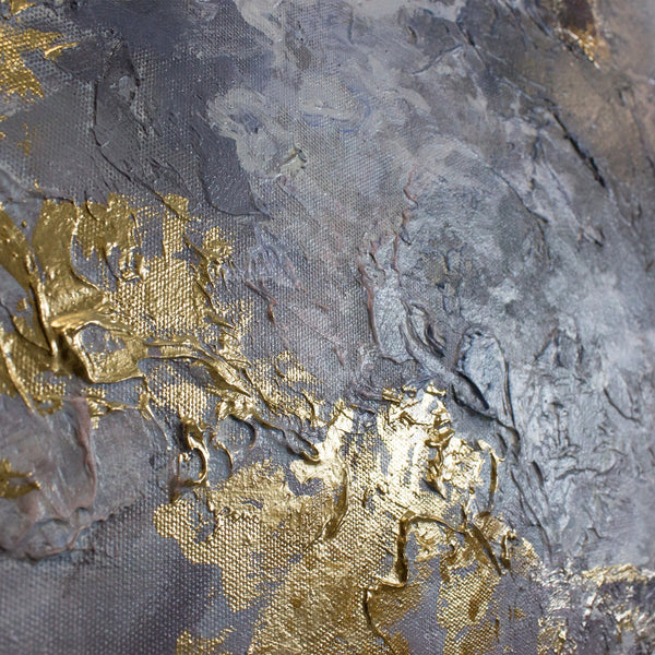 The painting "Renaissance" is a deep abstraction with gold and contrast