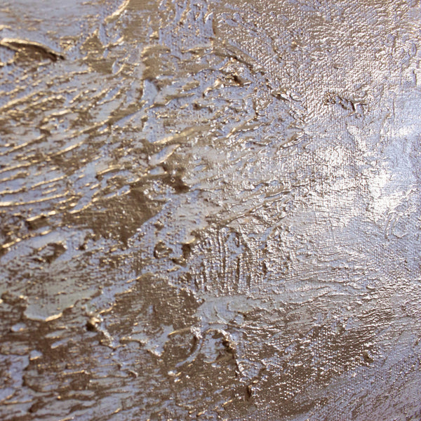 Painting "Space" - a textured seascape with a golden glow