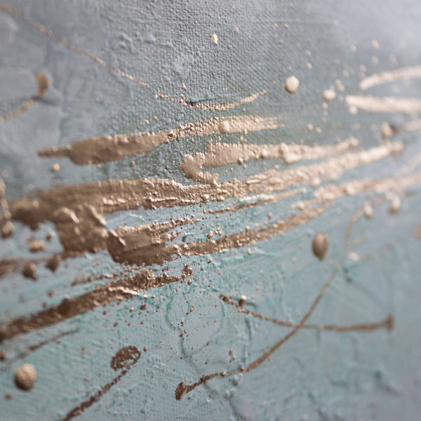 Painting "Glare of Light" - light abstraction with a pearlescent effect