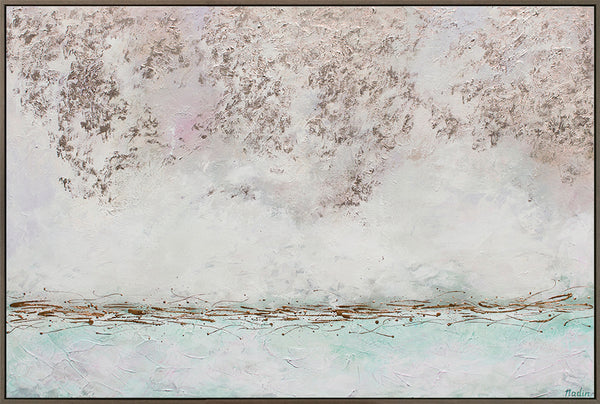 Painting "Glare of Light" - light abstraction with a pearlescent effect