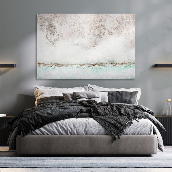 Painting "Glare of Light" - light abstraction with a pearlescent effect