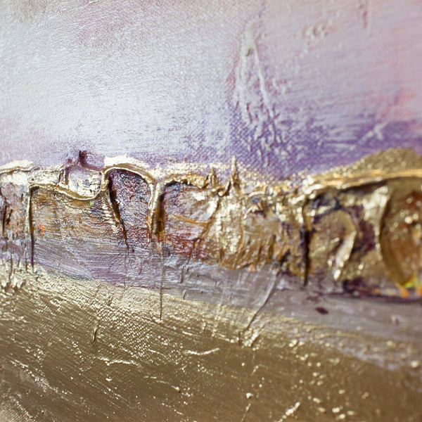 Painting "Sunshine" - textural abstraction with a sunset effect