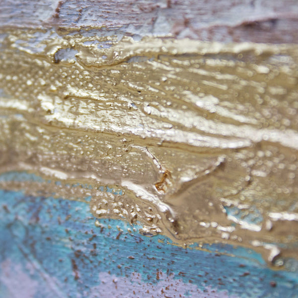 The painting "Time" is abstract architecture in a light palette