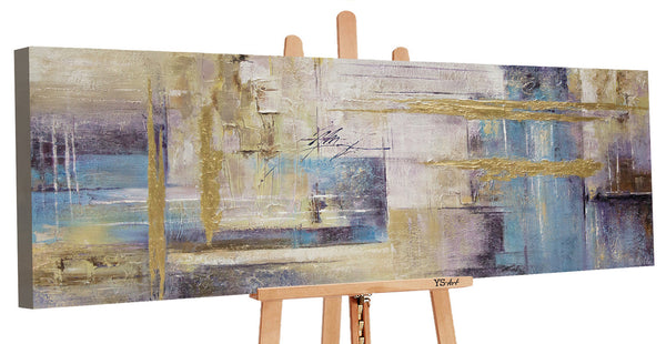 Painting "Time II" - geometric abstract canvas with texture