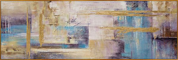 Painting "Time II" - geometric abstract canvas with texture