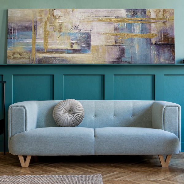 Painting "Time II" - geometric abstract canvas with texture