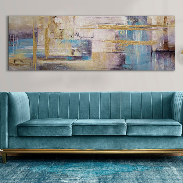 Painting "Time II" - geometric abstract canvas with texture