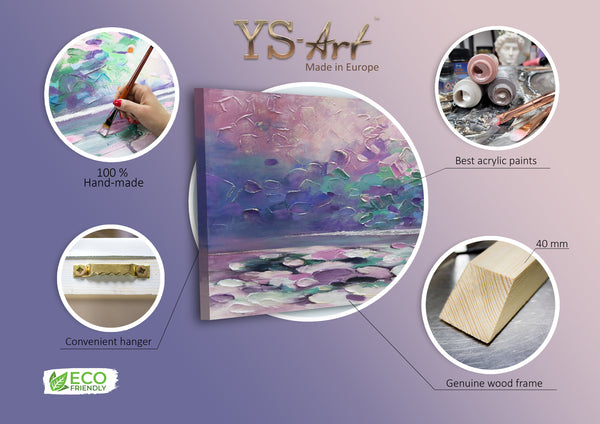 The painting "Cote d'Azur" is a dreamy abstraction with textural strokes