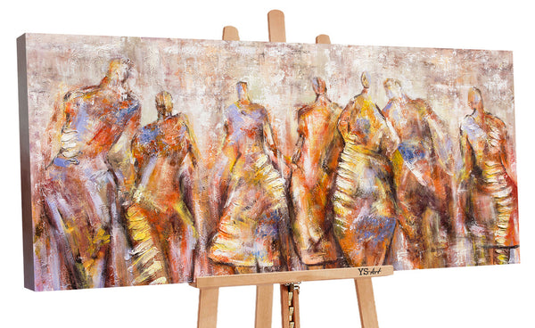 The painting "Carnival" is an abstract scene with dancing figures