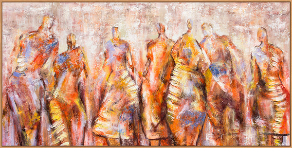The painting "Carnival" is an abstract scene with dancing figures