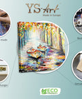 Infographic of art painting Autumn berth