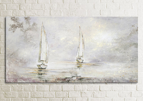 acrylic painting of boats for sale 