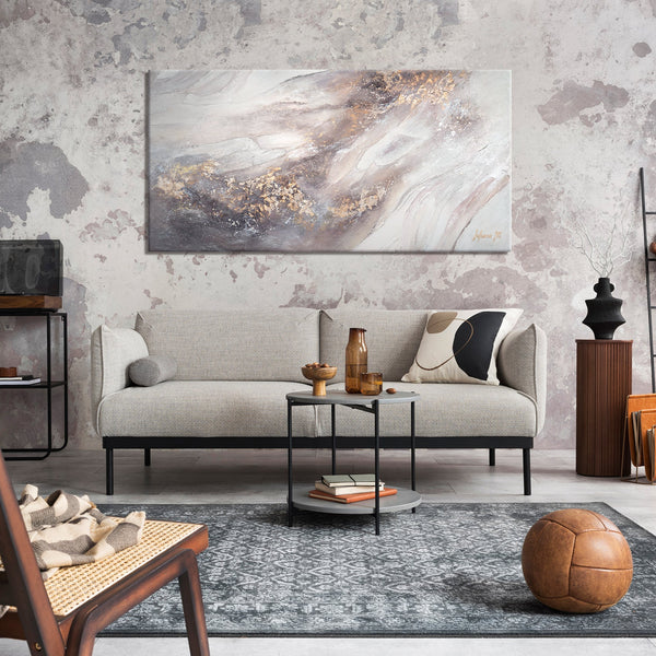 The painting "Relax" is an abstract harmony in warm colors.